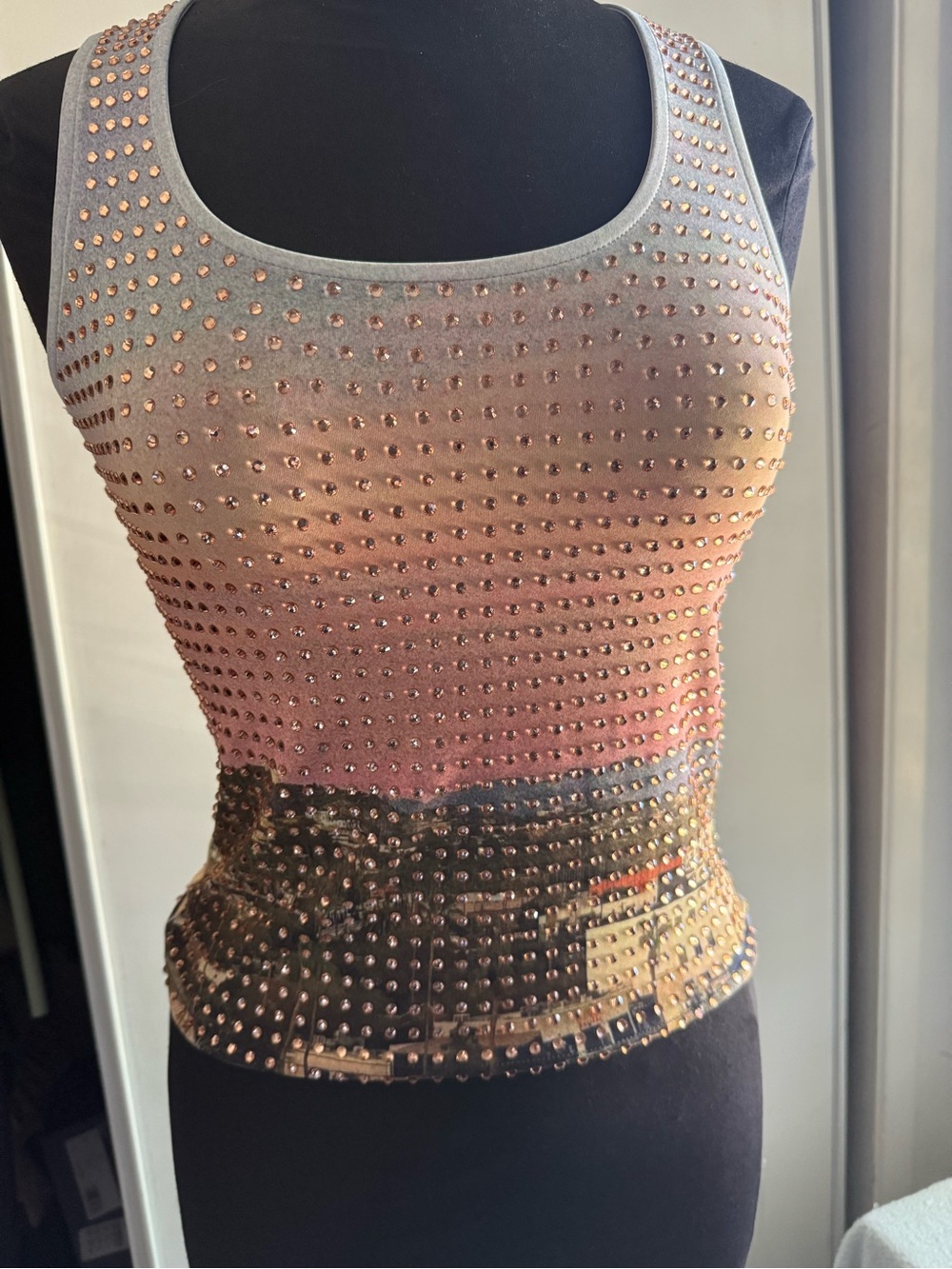 Y2K Style Rhinestone Tank Top - Picture 4 of 5
